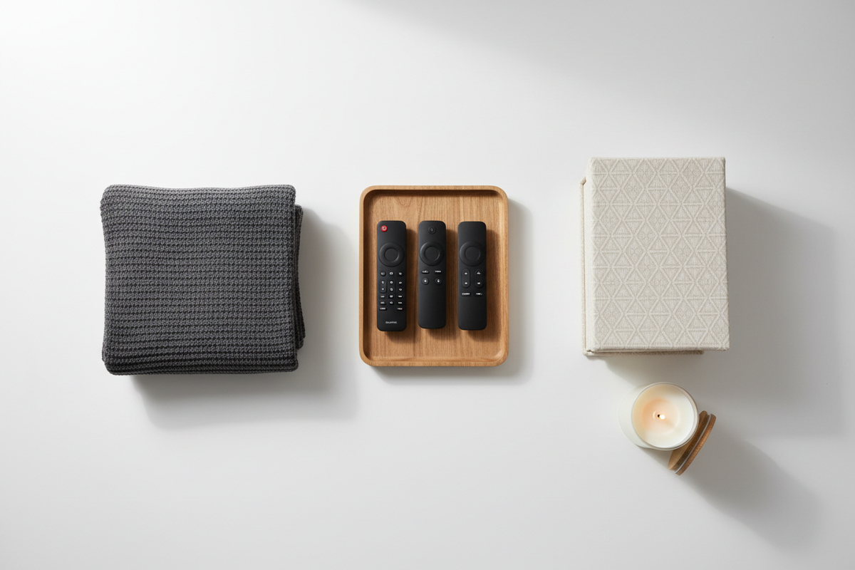 Living Room Essentials Flat Lay